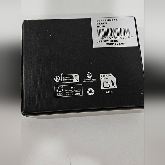 NWT Michael Kors Men's "Jet Set" Bifold Black Noir MK Canvas Slim Wallet - Picture 3 of 6